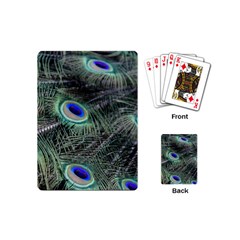 Plumage Peacock Feather Colorful Playing Cards Single Design (mini) by Sapixe