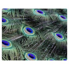 Plumage Peacock Feather Colorful Double Sided Flano Blanket (medium)  by Sapixe