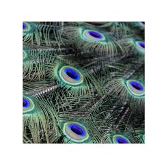 Plumage Peacock Feather Colorful Square Satin Scarf (30  X 30 ) by Sapixe