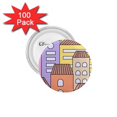 Houses City Architecture Building 1 75  Buttons (100 Pack)  by Sapixe