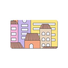 Houses City Architecture Building Magnet (name Card) by Sapixe