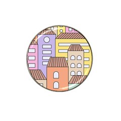 Houses City Architecture Building Hat Clip Ball Marker by Sapixe