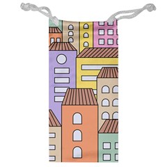 Houses City Architecture Building Jewelry Bag by Sapixe