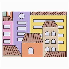 Houses City Architecture Building Large Glasses Cloth (2 Sides) by Sapixe