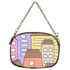 Houses City Architecture Building Chain Purse (one Side) by Sapixe