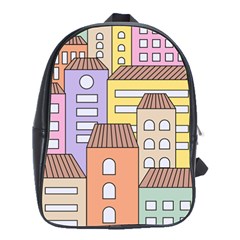 Houses City Architecture Building School Bag (large) by Sapixe