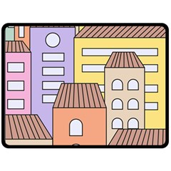 Houses City Architecture Building Fleece Blanket (large)  by Sapixe