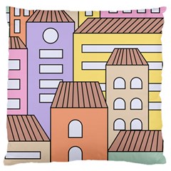 Houses City Architecture Building Large Cushion Case (one Side) by Sapixe