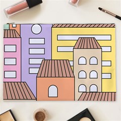 Houses City Architecture Building Cosmetic Bag (xxl) by Sapixe