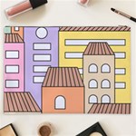 Houses City Architecture Building Cosmetic Bag (XXL) Back