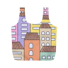 Houses City Architecture Building Full Print Recycle Bag (m) by Sapixe