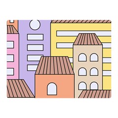 Houses City Architecture Building Double Sided Flano Blanket (mini)  by Sapixe