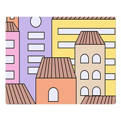 Houses City Architecture Building Double Sided Flano Blanket (large)  by Sapixe