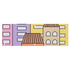 Houses City Architecture Building Banner And Sign 6  X 2  by Sapixe