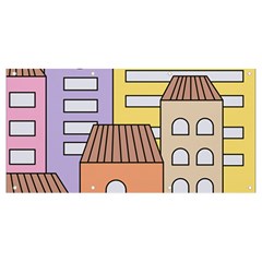 Houses City Architecture Building Banner And Sign 8  X 4 