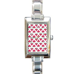 Illustration Watermelon Fruit-food Melon Rectangle Italian Charm Watch by Sapixe