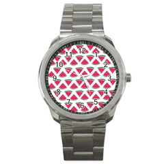 Illustration Watermelon Fruit-food Melon Sport Metal Watch by Sapixe