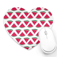 Illustration Watermelon Fruit-food Melon Heart Mousepads by Sapixe