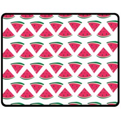 Illustration Watermelon Fruit-food Melon Fleece Blanket (medium)  by Sapixe