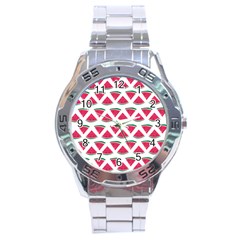 Illustration Watermelon Fruit-food Melon Stainless Steel Analogue Watch by Sapixe