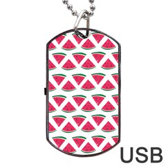 Illustration Watermelon Fruit-food Melon Dog Tag Usb Flash (two Sides) by Sapixe