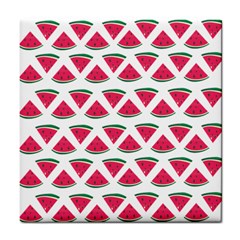 Illustration Watermelon Fruit Food Melon Tile Coaster by Sapixe