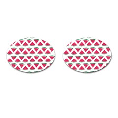 Illustration Watermelon Fruit Food Melon Cufflinks (oval) by Sapixe