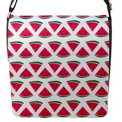 Illustration Watermelon Fruit Food Melon Flap Closure Messenger Bag (s) by Sapixe