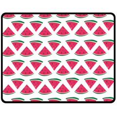 Illustration Watermelon Fruit Food Melon Double Sided Fleece Blanket (medium)  by Sapixe