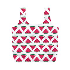 Illustration Watermelon Fruit Food Melon Full Print Recycle Bag (m) by Sapixe