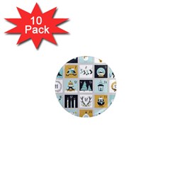 Advent Calendar 1  Mini Magnet (10 Pack)  by Sapixe