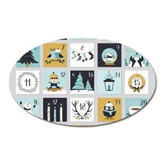 Advent Calendar Oval Magnet by Sapixe