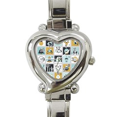 Advent Calendar Heart Italian Charm Watch by Sapixe