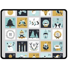 Advent Calendar Double Sided Fleece Blanket (large)  by Sapixe