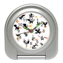 Phoenix Dragon Fire Bird Travel Alarm Clock by Sapixe