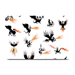 Phoenix Dragon Fire Bird Plate Mats by Sapixe