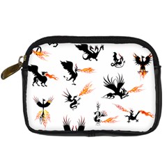 Phoenix Dragon Fire Bird Digital Camera Leather Case by Sapixe