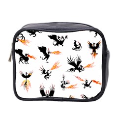 Phoenix Dragon Fire Bird Mini Toiletries Bag (two Sides) by Sapixe