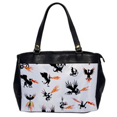 Phoenix Dragon Fire Bird Oversize Office Handbag by Sapixe