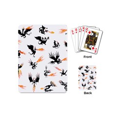 Phoenix Dragon Fire Bird Playing Cards Single Design (mini) by Sapixe