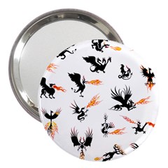 Phoenix Dragon Fire Bird 3  Handbag Mirrors by Sapixe