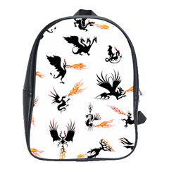 Phoenix Dragon Fire Bird School Bag (xl) by Sapixe