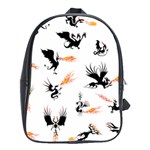 Phoenix Dragon Fire Bird School Bag (XL) Front