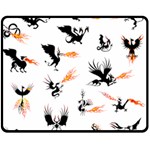 Phoenix Dragon Fire Bird Double Sided Fleece Blanket (Medium)  58.8 x47.4  Blanket Front