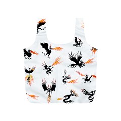 Phoenix Dragon Fire Bird Full Print Recycle Bag (s) by Sapixe