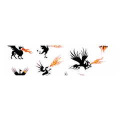 Phoenix Dragon Fire Bird Oblong Satin Scarf (16  X 60 ) by Sapixe