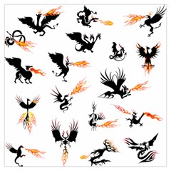 Phoenix Dragon Fire Bird Lightweight Scarf  by Sapixe