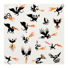 Phoenix Dragon Fire Bird Banner And Sign 3  X 3  by Sapixe