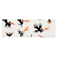 Phoenix Dragon Fire Bird Banner And Sign 6  X 2  by Sapixe