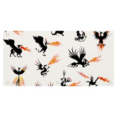 Phoenix Dragon Fire Bird Banner And Sign 6  X 3  by Sapixe